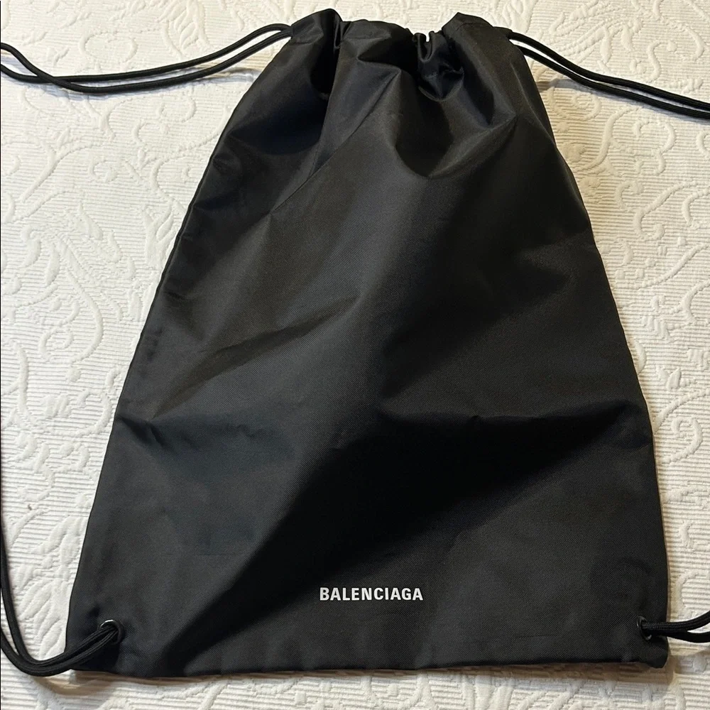 Balenciaga Black Drawstring Backpack